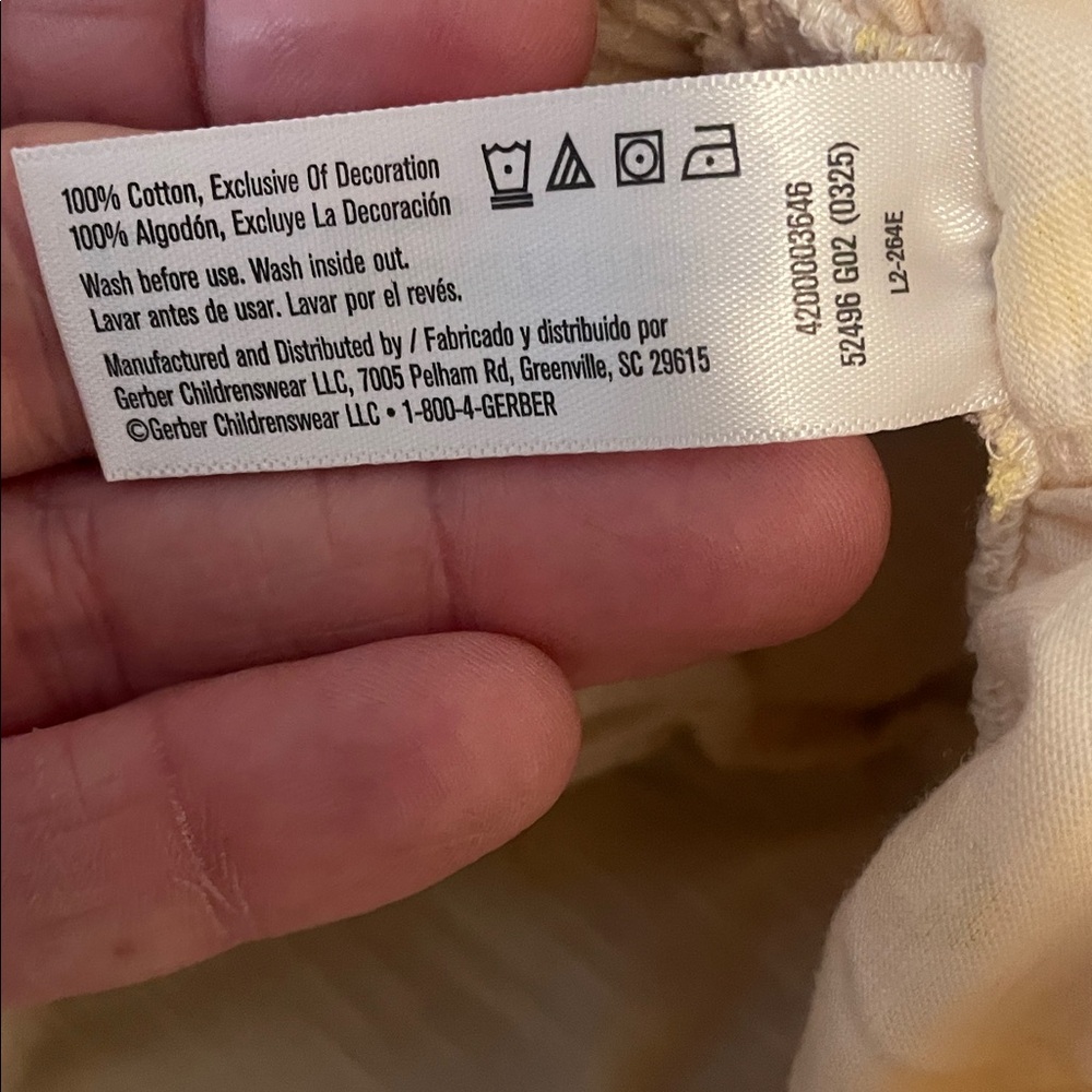 Gerber Baby Dress with lemons linen feel nwt - Picture 9 of 12
